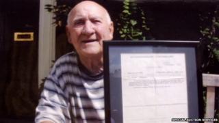 Tommy William Wisbey with charge sheet