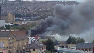 Fire in Norcroft Street, Bradford