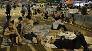 Protesters in Hong Kong. Photo: 9 October 2014