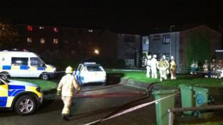 Police at the scene