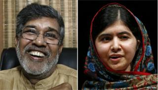Kailash Satyarthi and Malala Yousafzai