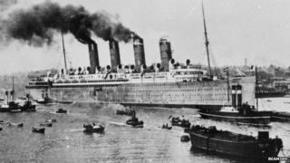 Launch of RMS Mauretania