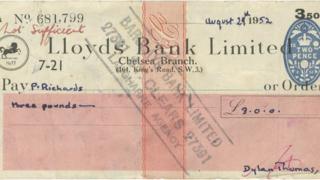 Dylan Thomas bounced cheque