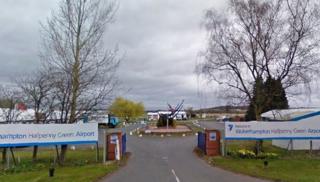 The plane crash-landed at Wolverhampton Halfpenny Green Airport in Bobbington