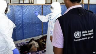 An Ebola training centre in Liberian capital Monrovia. 3 October 2014