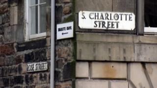 Street junction in Edinburgh