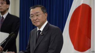 Japan's newly appointed Economy, Trade and Industry Minister Yoichi Miyazawa delivers a press conference at his ministry in Tokyo, Japan, 21 October 2014
