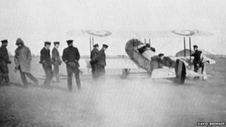 Fl Sub Lt Bremner taking off