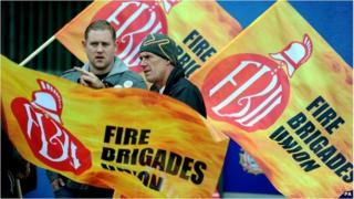 Striking firefighters