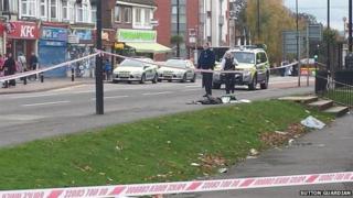 Scene of where teenager was stabbed
