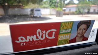 A Dilma Rousseff election car window sticker