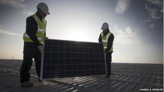 Castle Donington solar panels