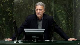 Mahmoud Nili-Ahmadabadi addresses the Iranian parliament