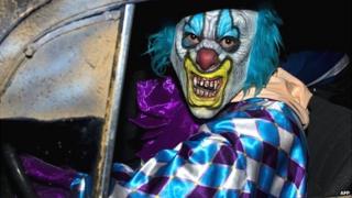 Evil-looking clown - file pic