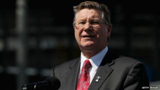 Premier of Victoria Denis Napthine speaks during the official launch of the 2014 Australian Open at Melbourne Park - 2 October 2013