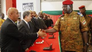 Lt Col Isaac Zida met diplomats in Ouagadougou on 3 November 2011