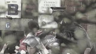 Insp Purdy helping a boy from the crowd