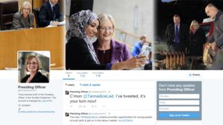 Tricia Marwick's Twitter page