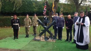 The unveiling of the sculpture