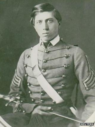 US Army First Lieutenant Alonzo Cushing in a photograph dated 1861