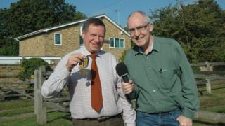 John Medhurst, left, with BBC Newcastle's Jon Harle