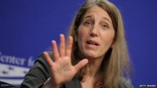 Health and Human Services Secretary Sylvia Matthews Burwell talks about the upcoming health care exchange enrollment period at the Center for American Progress 10 November 2014