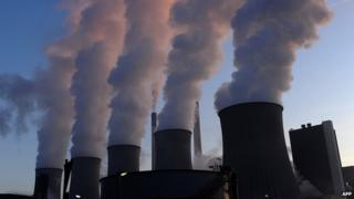 Power station towers