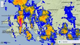 UK rainfall map