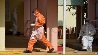 Health workers in Sierra Leone