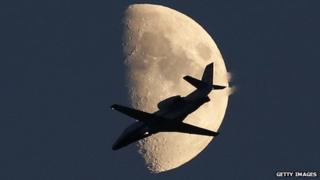 Cessna and the moon