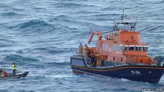 Guernsey lifeboat off island's south coast involved in rescue