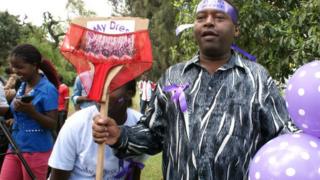 Protest in Nairobi, Kenya, over a woman being stripped for wearing a miniskirt (17 November 2014)