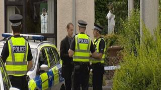 Police at scene of stabbing