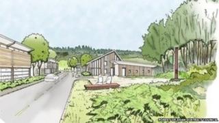 Artist's impression of the Cinderford Northern Quarter development