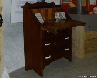 Jack Clemo's restored writing desk. Pic: Wheal Martyn Museum
