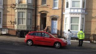 The scene on Dorchester Road in Weymouth