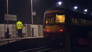 Train at Waterbeach station