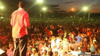 The church service before the stampede