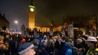 Occupy protesters in Parliament Square on 21 November 2014