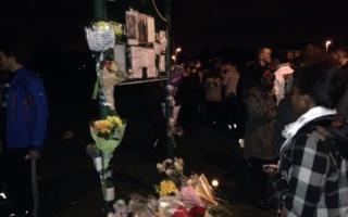 Tributes at the vigil