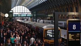 Passengers disembark at Kings Cross Station, November 2014