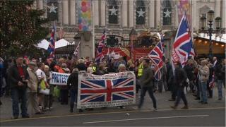 Protest outside Belfast City Hall
