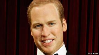 The wax statue of Prince William
