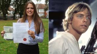 Laura Matthews and Luke Skywalker