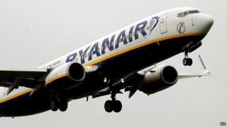 Ryanair plane landing