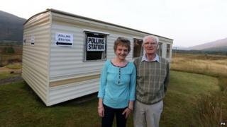 Caravan polling place at Coulags