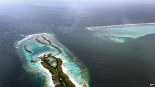 File photo: An aerial view of one of the many luxurious resorts in the Maldives in the Indian Ocean, 9 September 2013