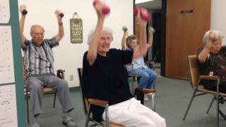 Betty with weights