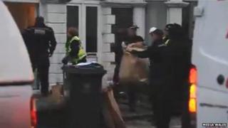 Police at the house