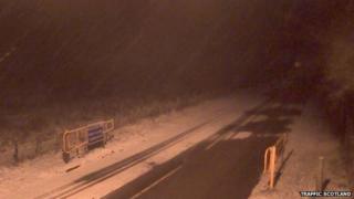 snow on A93 Braemar to Glenshee